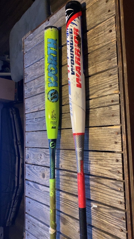 2 Slow Pitch Softball Bats Louisville Slugger Worth eBay
