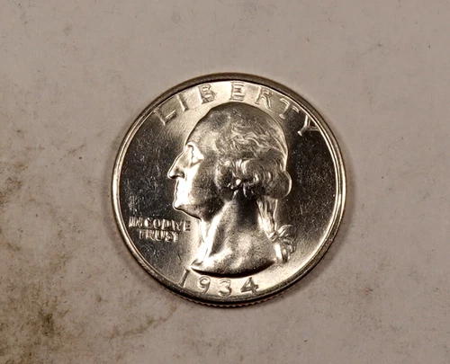 1934-D Washington Quarter * Gem BU * Key Date! * 90% Silver * XXQ707