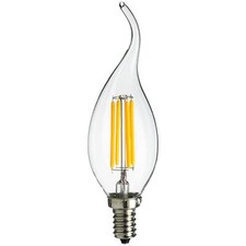 2 Pk Retro E12 4W Edison Filament Bulb LED Light Lamp Candle 120V 1800K FlameTip