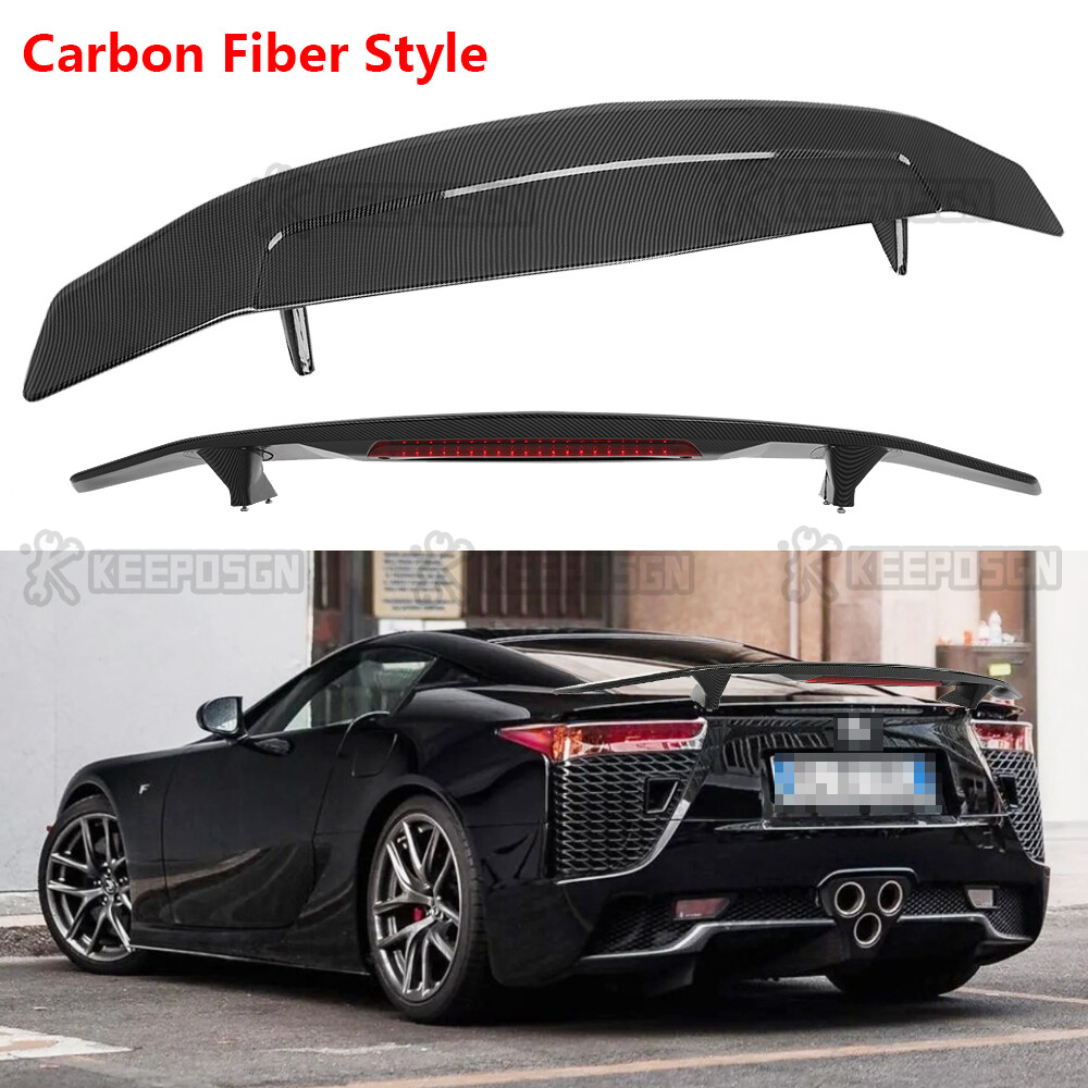 Carbon Fiber Style 52" Rear Trunk Spoiler Wing w/Brake Light For Lexus LFA Coupe