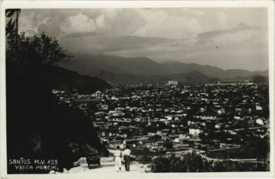 CPA AK Santos Vista Parcial BRAZIL (1084965)