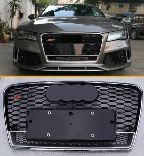 Para Audi A7 S7 RS7 4 PUERTAS 2011-2014 Rejilla Cromo Plateado Parrilla Malla - Imagen 1 de 6