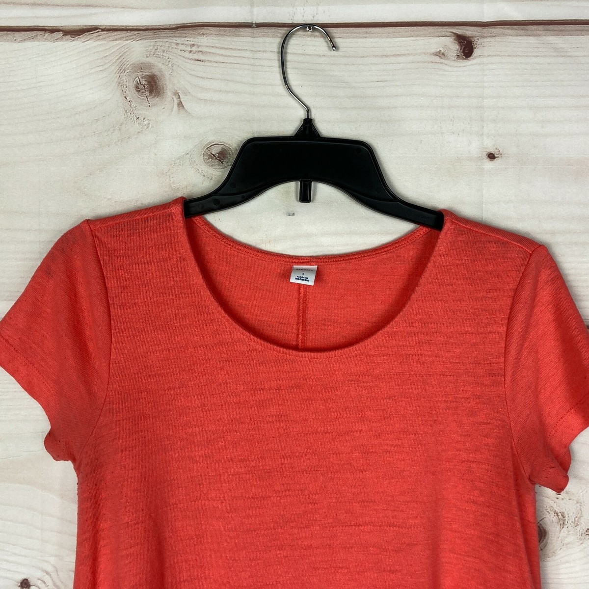 Old Navy Dress Womens Small Orange Linen Blend Short Sleeve Swing Scoop  Neck | eBay