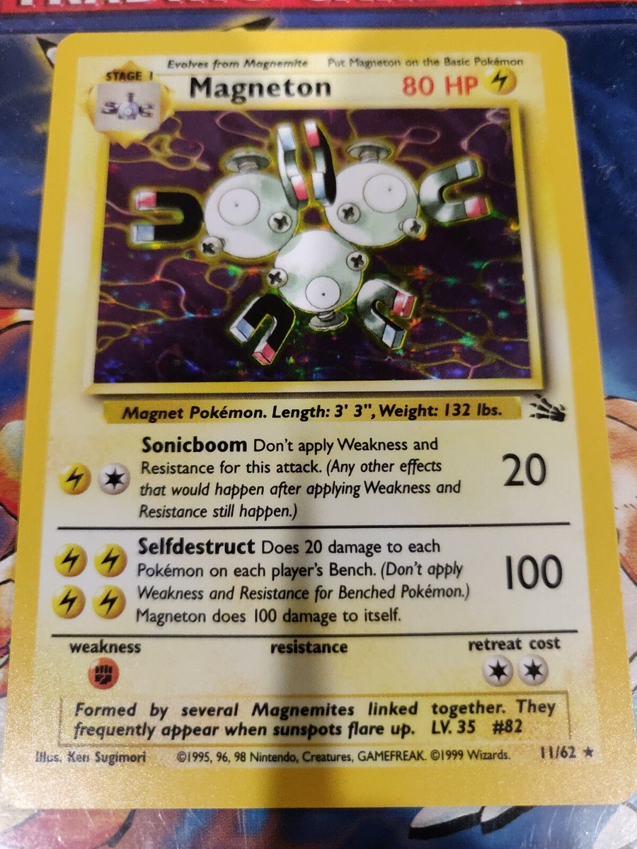 Pokemon Card Magneton 11/62 Rare Holo 80HP | eBay