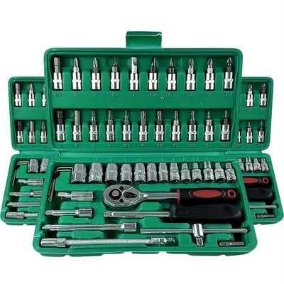 Special Socket Wrench Set 171+1/51/46 with Positioning Sleeve, Metric Bar, Long