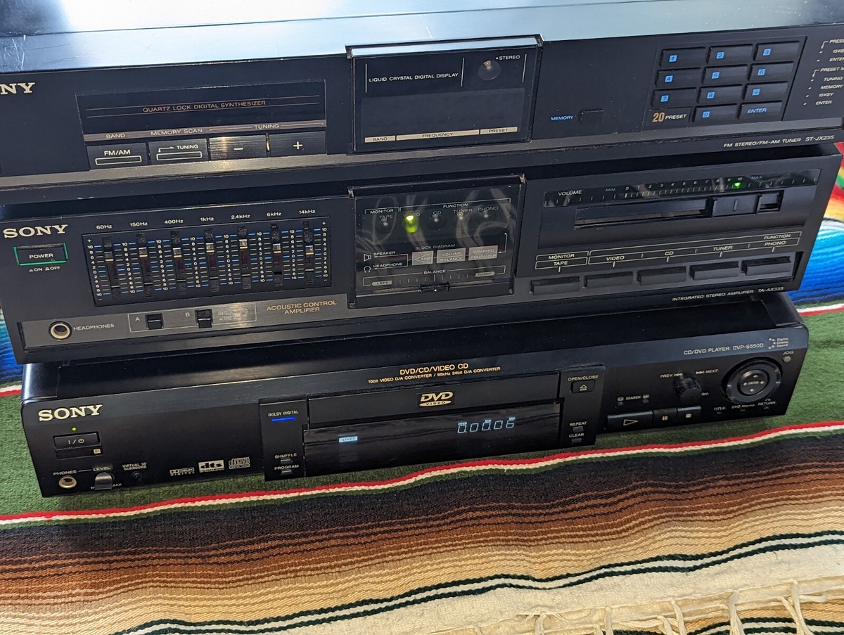 Vtg Sony TA-AX335 Stereo Amplifier + Sony ST-JX235 Stereo tuner +