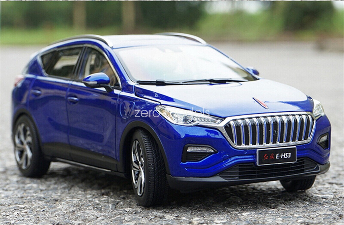 1/18 Scale HongQi Red Flag E-HS3 SUV Blue Diecast Model Car Toy