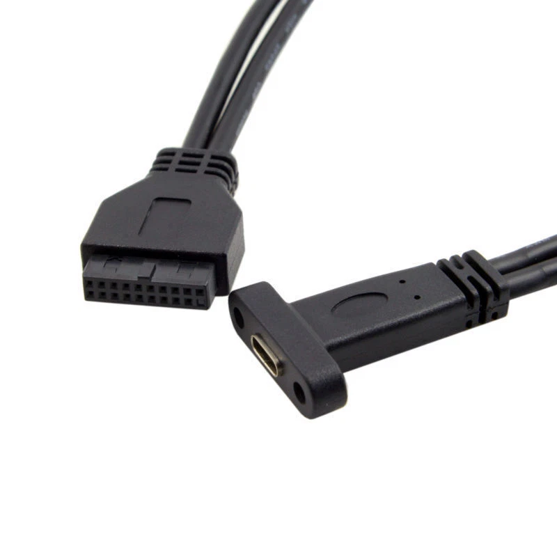 USA One Port USB 3.1 Type C USB-C Female to USB 3.0 Motherboard 19P Header Cable - Image 2 of 4