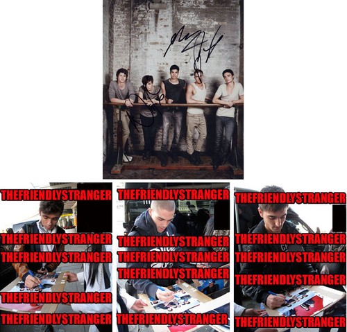 THE WANTED Band signed 8x10 Photo PROOF Nathan Sykes MAX GEORGE Tom Parker COA