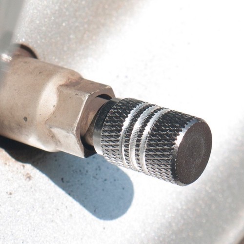 For Car Motor Bike Tire Valve Cap Gun Metal Anti-slip Rubber Ring Seal Aluminum