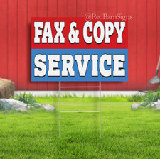 FAX & COPY SERVICE Yard Sign with Optional Sizes (Made in the USA)