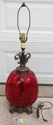 ヴィンテージ ペンダントライト　 Hollywood Regency Lamp Hollywood Regency Hanging Lamp with Iridescent Glass vintage Mid