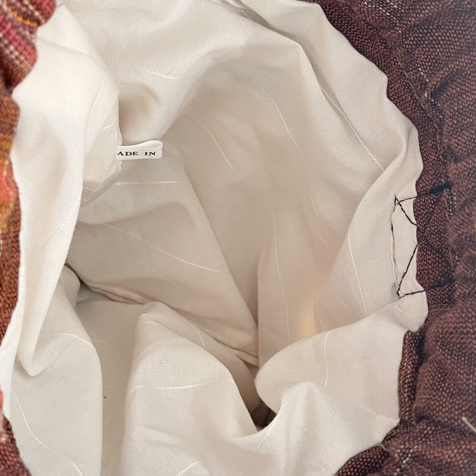 Boho Handmade OWL Patchwork Multi-Color Drawstrin… - image 9