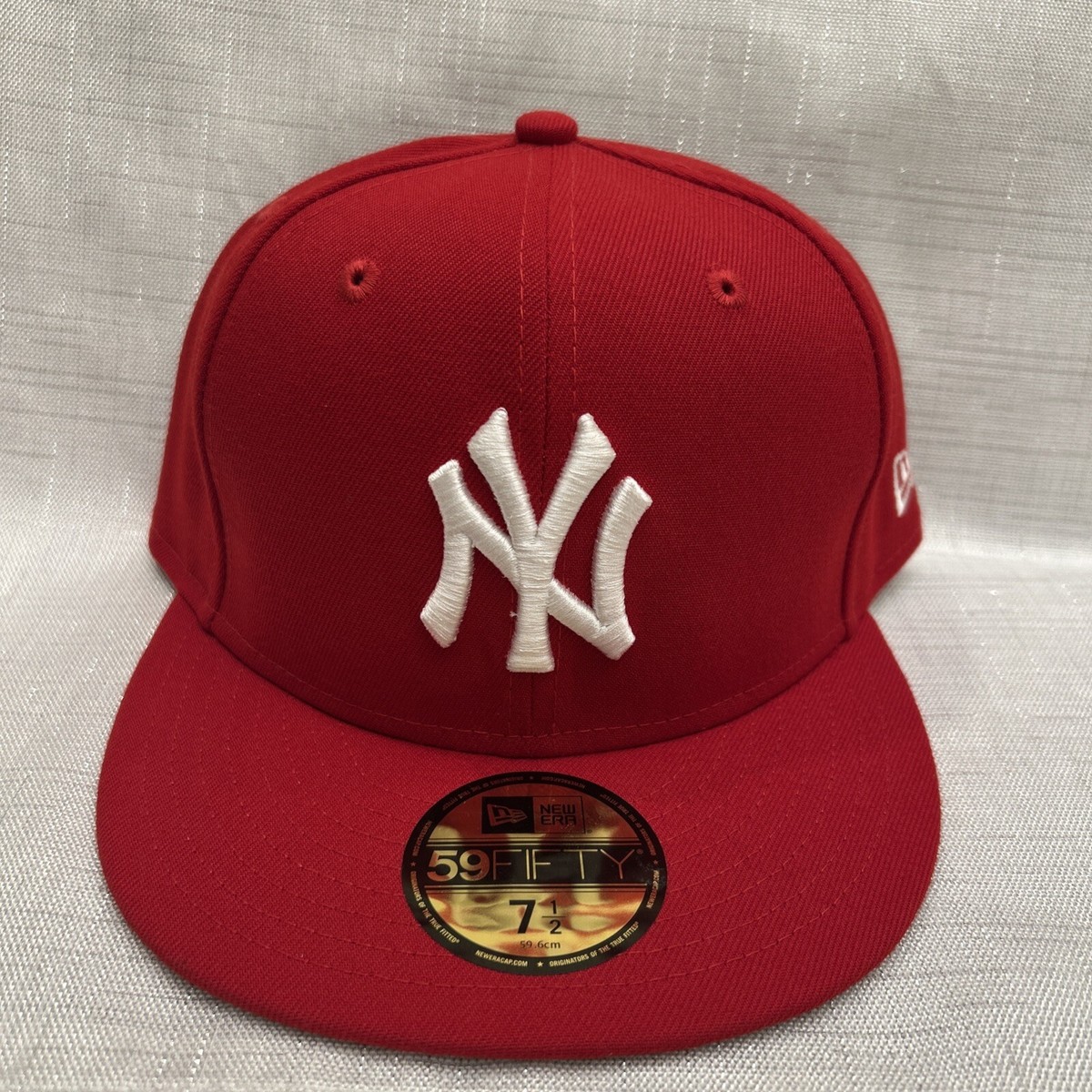 New York Yankees MLB Authentic New Era 59FIFTY Fitted Cap HAT Red