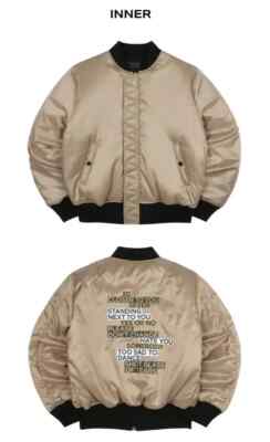 BTS Bulletproof JK Golden Oversized Bomber Jacket Jacket Jumper | eBay