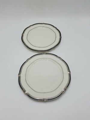 Noritake ''Gilded Platinum'' Two (2) Bread Butter Plates - 7 Inch - Near Mint