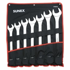 Sunex 9707A 7-piece 12-Point Straight Raised Panel Jumbo Combination Wrench Set