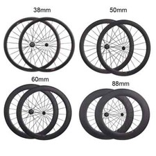  Ruote in carbonio bici da strada profondità 24-88 mm larghezza 23/25 mm tubolare clincher forma V/U