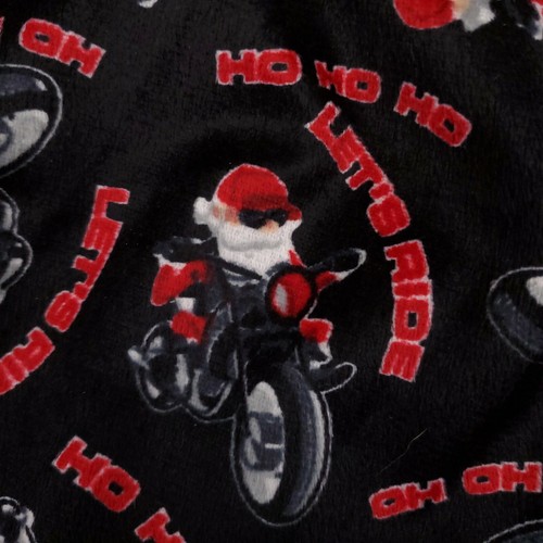 Funny Biker Santa Riding Motorcycle 