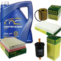 Mann Inspektionspaket 5L Mannol Defender 10W-40 FüR Peugeot 307 1.6 16V 2.0 1.4
