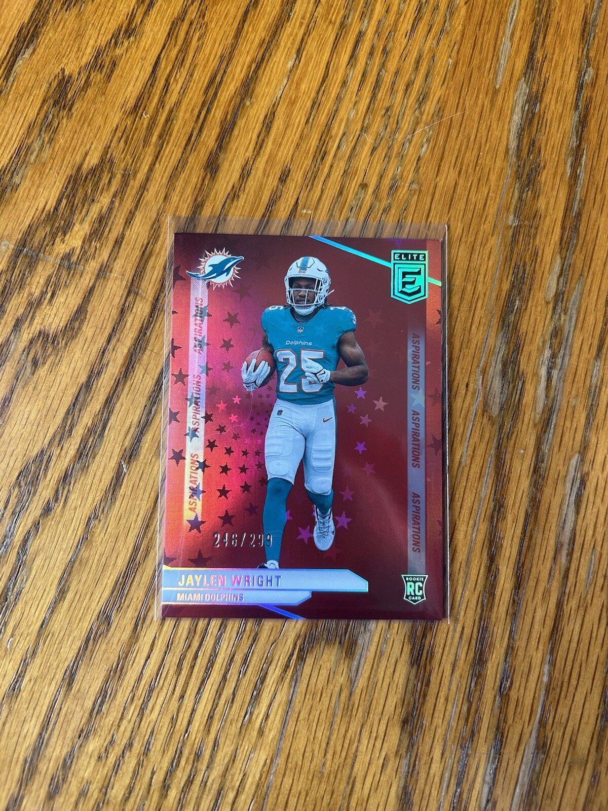 2024 Donruss Elite Football Red Aspirations Stars Jaylen Wright #114 RC 246/299