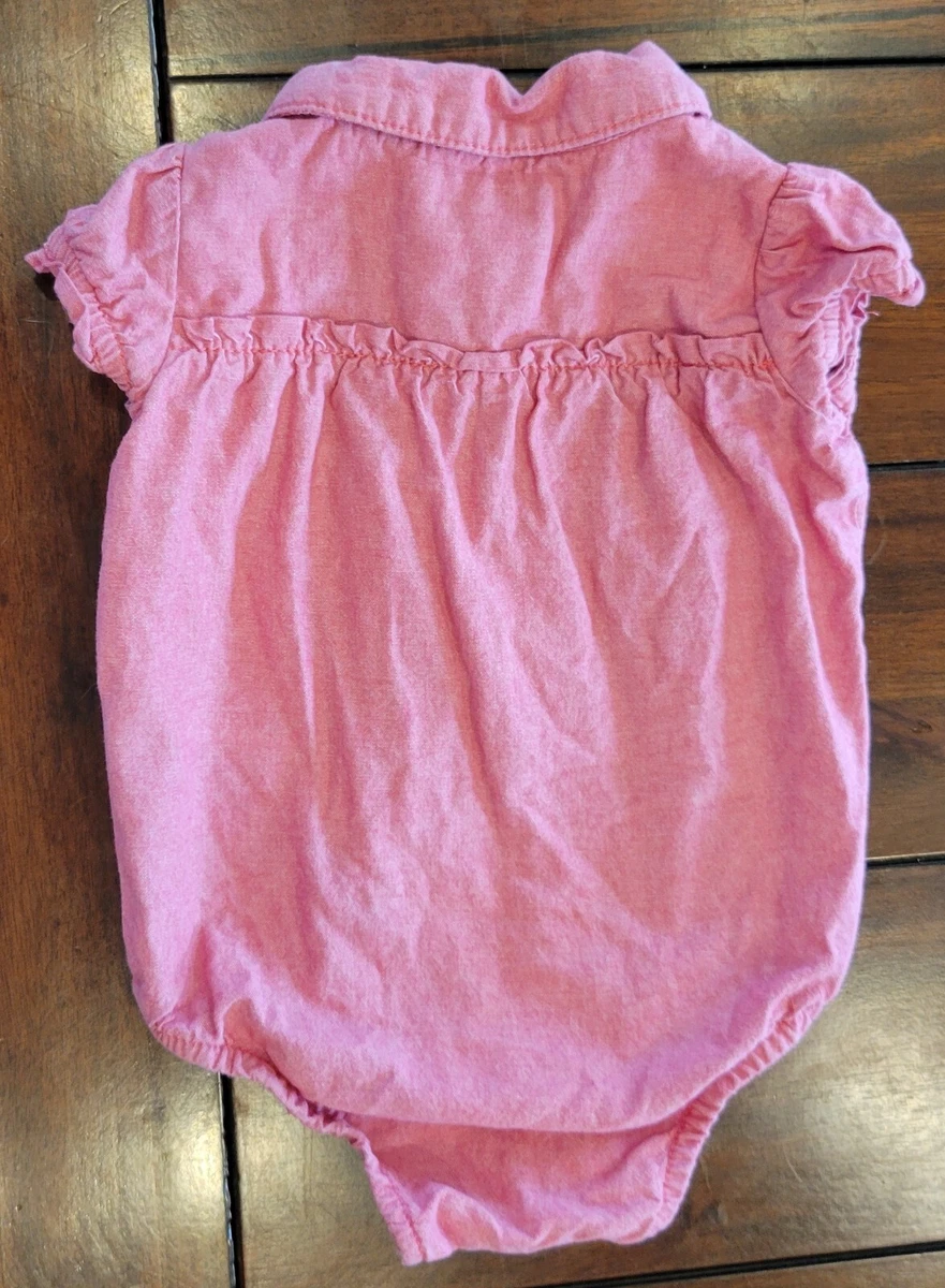 Levis Baby Girl Clothes 3 6 Month Pink Ruffle Bodysuit eBay