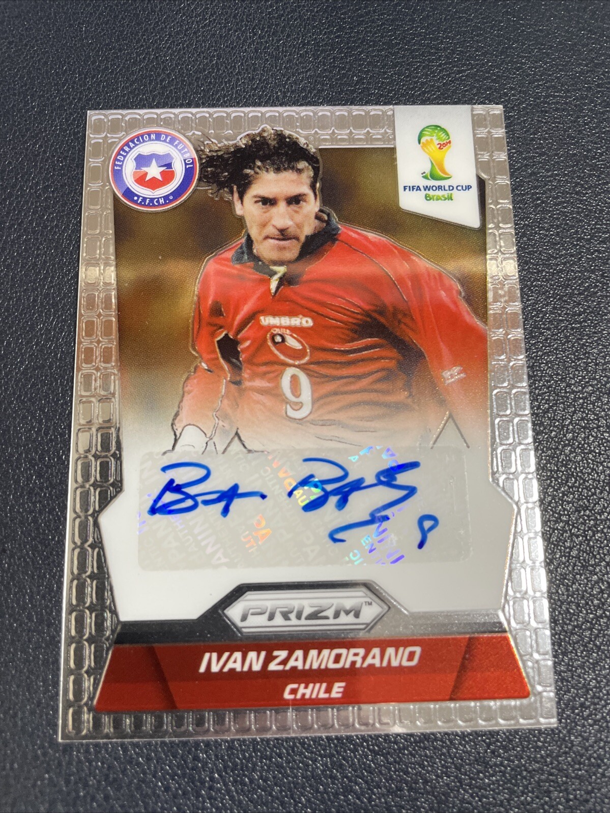 2014 Panini Prizm World Cup Signatures Ivan Zamorano #S-IZ Auto Chile