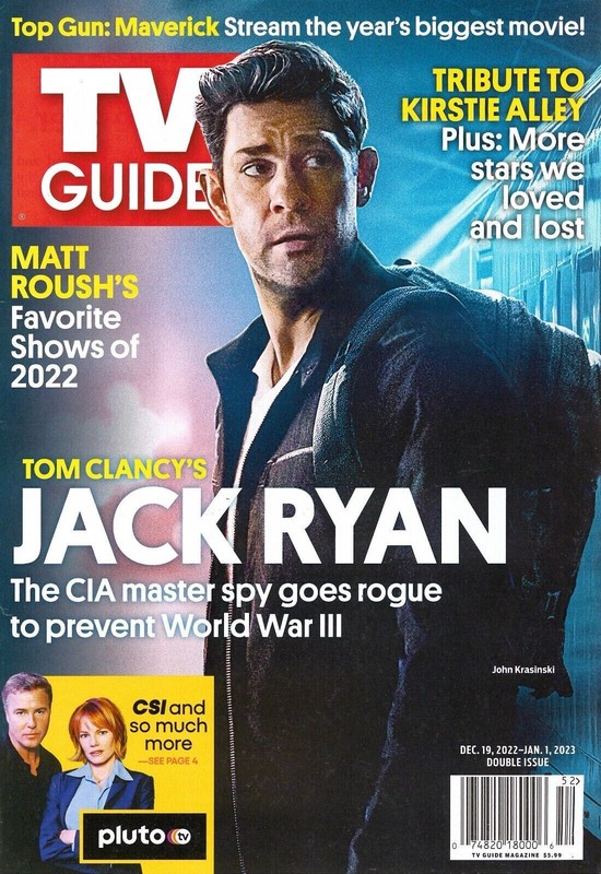 TV Guide Jack Ryan Tom Clancy December 19, 2022- January 1, 2023 John Krasinski