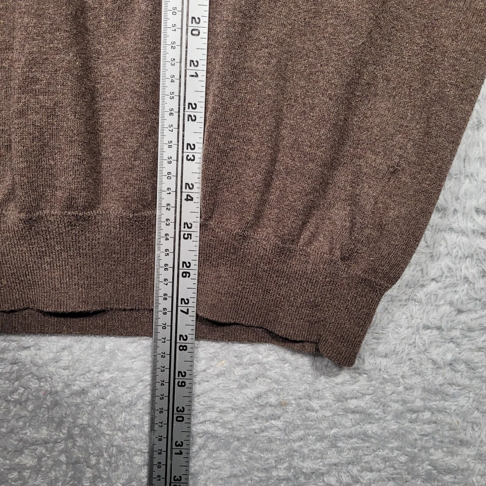 Suéter Stafford Para Hombres XL Marrón Mezcla de Cachemira Cuello en V Manga Larga *defecto Foto 4 de 4