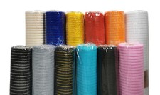 16Colors 21"X 10 Yards 30 Feet  Deco Poly Mesh Wrap Roll with Metallic Stripes