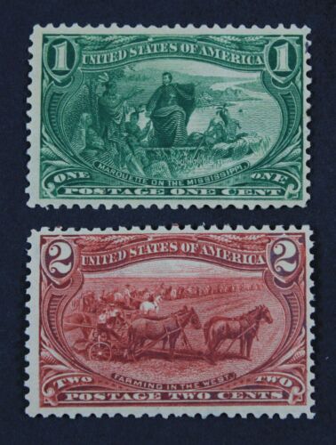 CKStamps: US Stamps Collection Scott#285 Mint LH OG Light Crease #286 Mint NH OG - Photo 1 sur 2