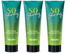 3x~SO SKINNY~BRONZER~DARK~BRONZING~CREME~INDOOR~TANNING BED LOTION~SUPRE TAN