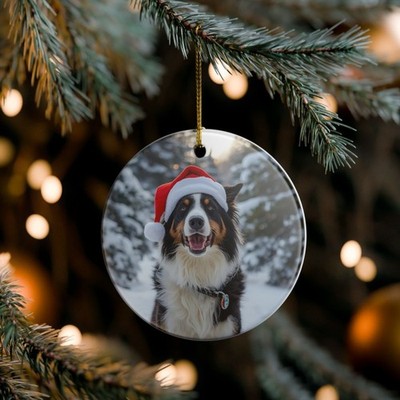 Border Collie Collectible Ceramic Christmas, Holiday Ornament-C101
