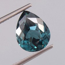 Indicolite Tourmaline 3 Ct Pear Blue Green Loose Certified Gemstone For Rings