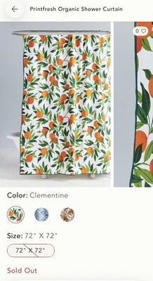 Anthropologie Floral Shower Curtain read description 