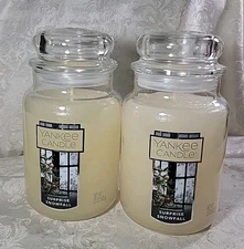 Yankee Candle Surprise Snowfall Large Jar - NEW -  Set Of 2