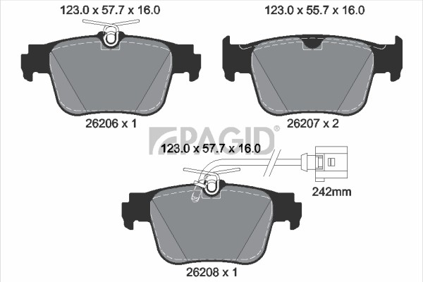 Pagid Bremsbelagsatz BremsklöTze FüR Cupra Formentor KM7 KMP Leon-image