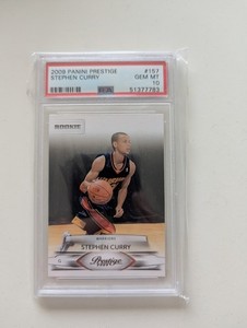 NBA 2009-10 Panini Prestige Stephen Curry RC Rookie Card 157 GEM MT PSA 10