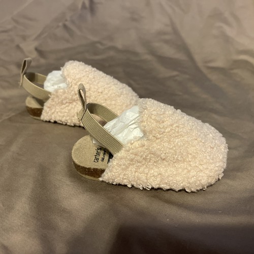 Carter's Child of Mine Baby Sherpa Clog Sandals 0-3 mths NNT - Picture 5 of 12