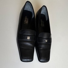 Gianni Versace Black Leather Loafer  Women’s Shoes Size Europe 35