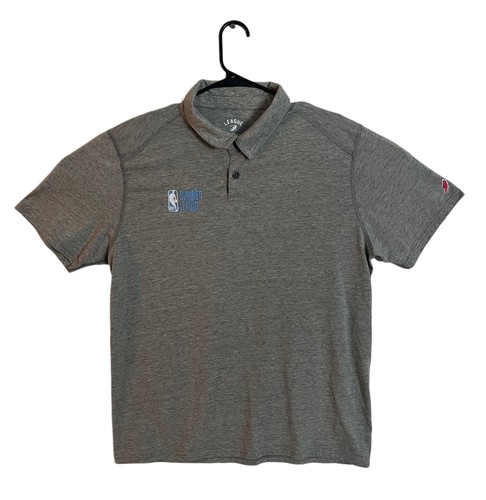 League 91 NBA Summer League Polo Size L Heathered Gray Mens