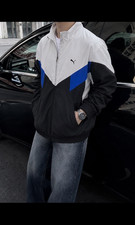 PUMA Herren Windbreaker S Weiß/Schwarz/Blau ...