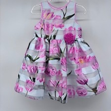 Pippa  Julie Pink and Black Embellished A-Line Dress 3T