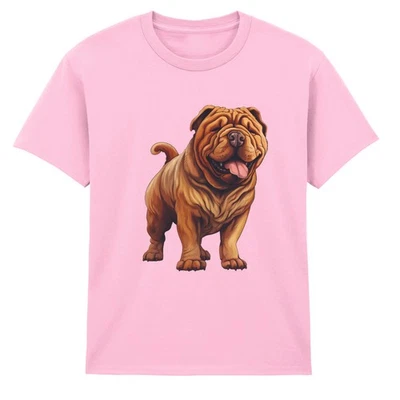T-shirt Shar Pei Dog pour enfants animaux chiens chiot ridé - Photo 1/4