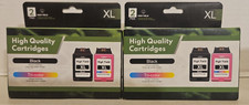 Compatible For HP 63XL Black Tricolor Ink Cartridges Combo Pack Lot Of 2 New
