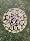 Vintage Made In Italy Handmade Murano Art Glass Paperweight Millefiori