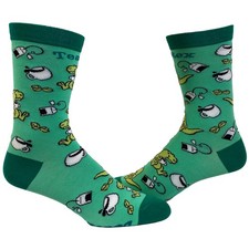 Women's Tex Rex Socks Funny Cute Dinosaur Drinking Tea Jurassic Graphic Novelty