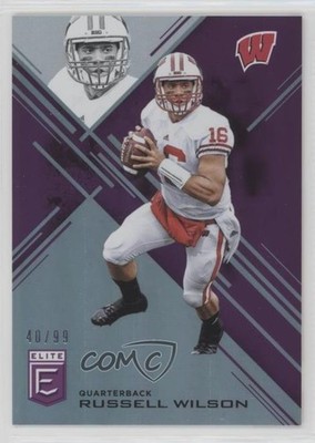 2017 Panini Elite Draft Picks Aspirations Purple 40/99 Russell Wilson #86 o7m