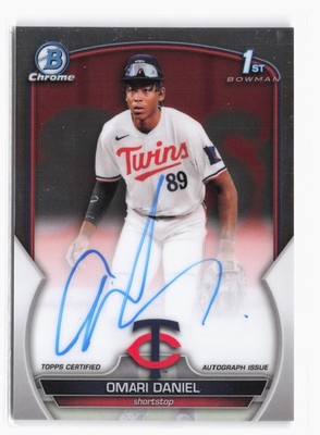 2023 Bowman Chrome Prospect Autographs #CPA-OD Omari Daniel Twins SP RC