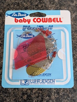 Luhr-Jensen Baby Cowbell Lake Troll Hammered 50/50 Brass Nickel Slant 27''
